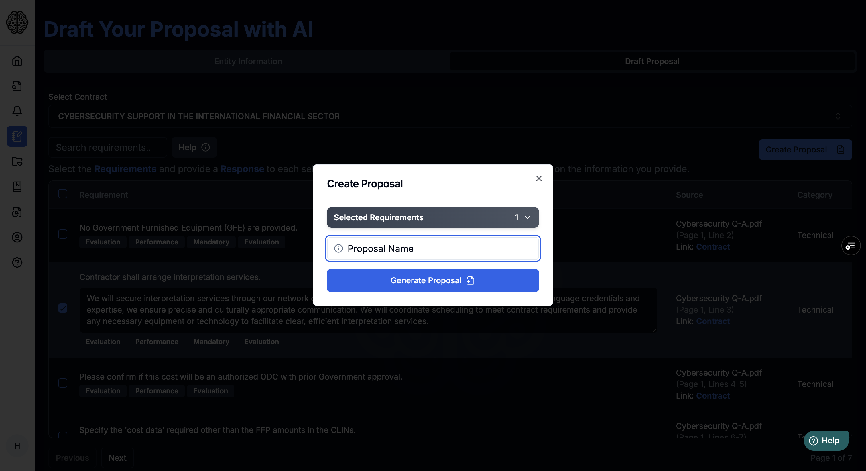 GovGPT Proposal Assistant Proposal Name