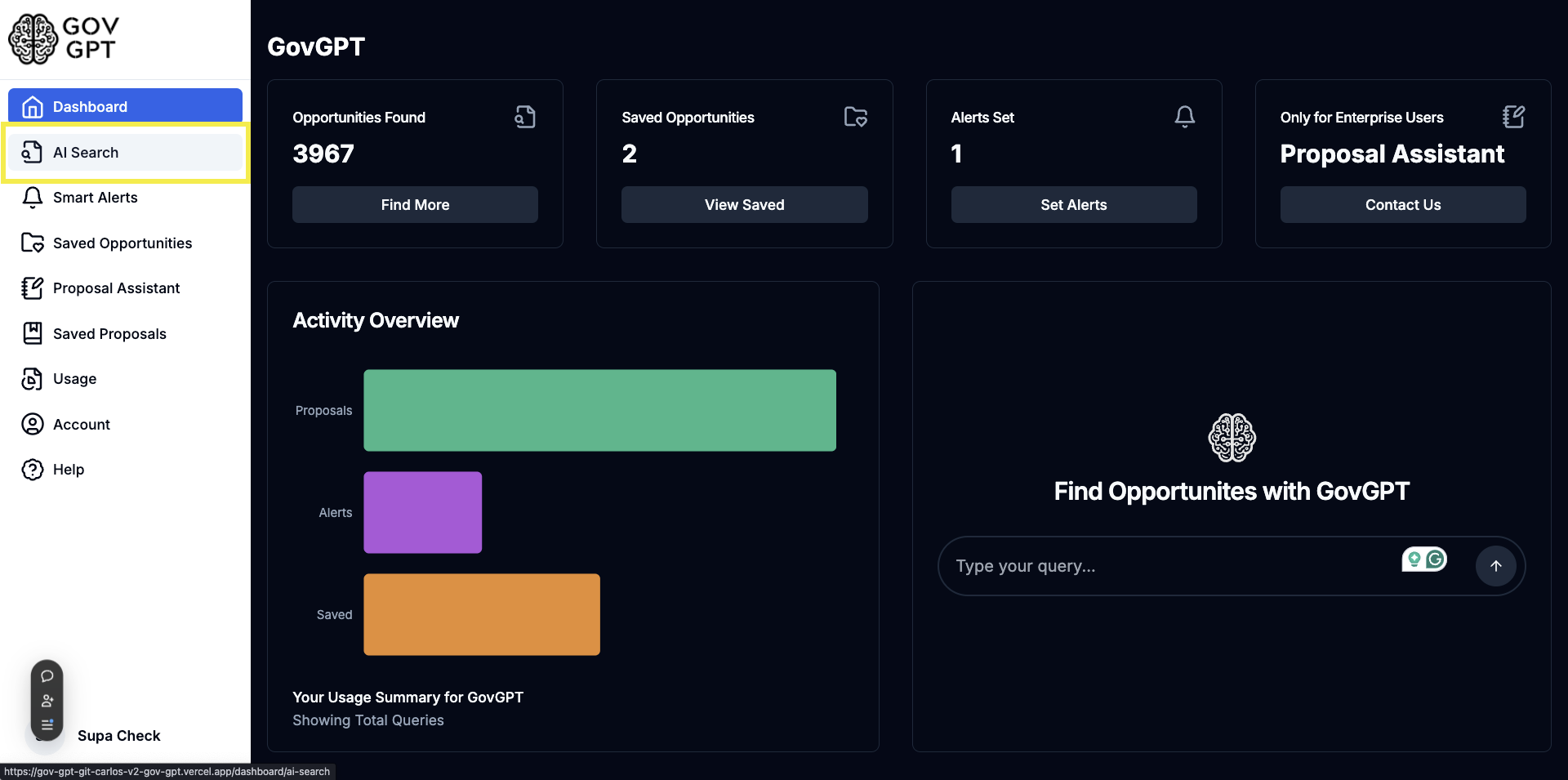 GovGPT features-guide search-ai